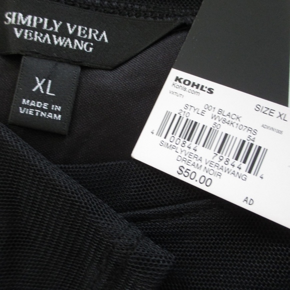 NWT - VERA WANG lined blouse - sz XL - MSRP $50.00 - Picture 2 of 3